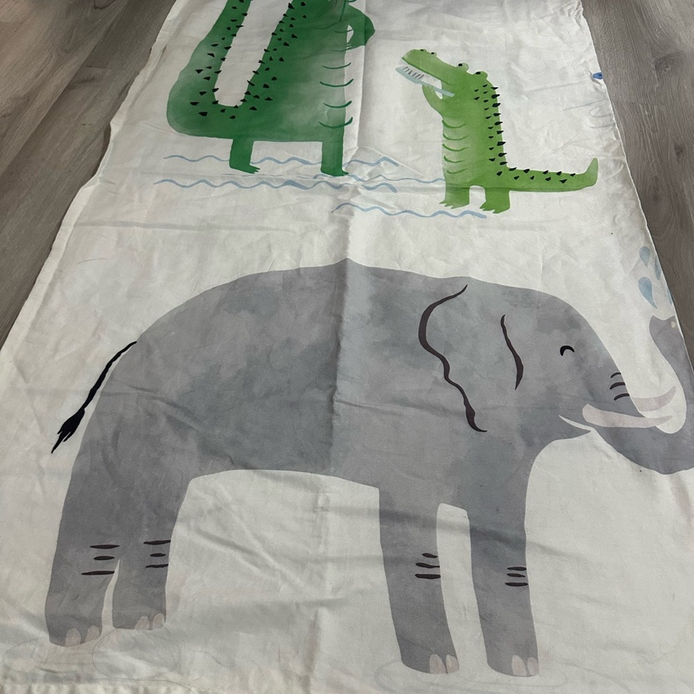 Elephant and Alligator Print Fabric